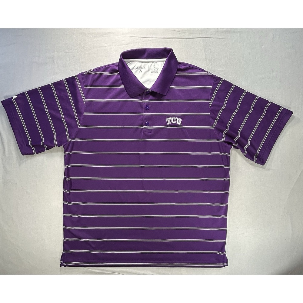 Antigua NCAA Texas Christian University Polo College Shirt‎ Men's XL